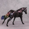 Darkness Dark OOAK Deco Running Stock Horse  Painted By Pernille Forsberg Bojsen MHP Auction