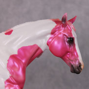 Flying Flamingo OOAK Pink Pinto Deco Running Stock Horse By Heather Bullach Model Horse Place 12/3/24