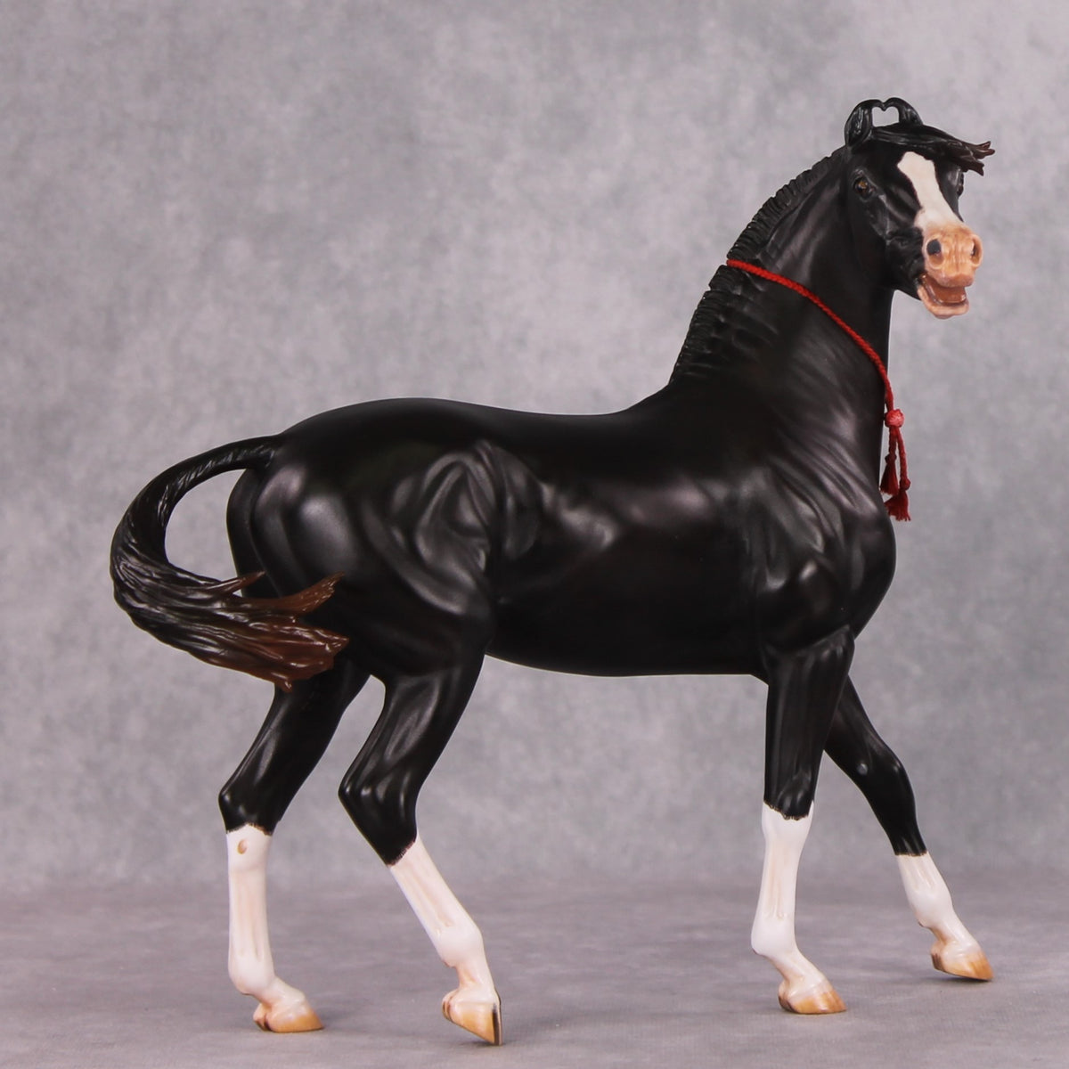 Eshan OOAK Dappled Black Extreme Custom Marwari Arabian By Kylee Parks Model Horse Place 12/3/24
