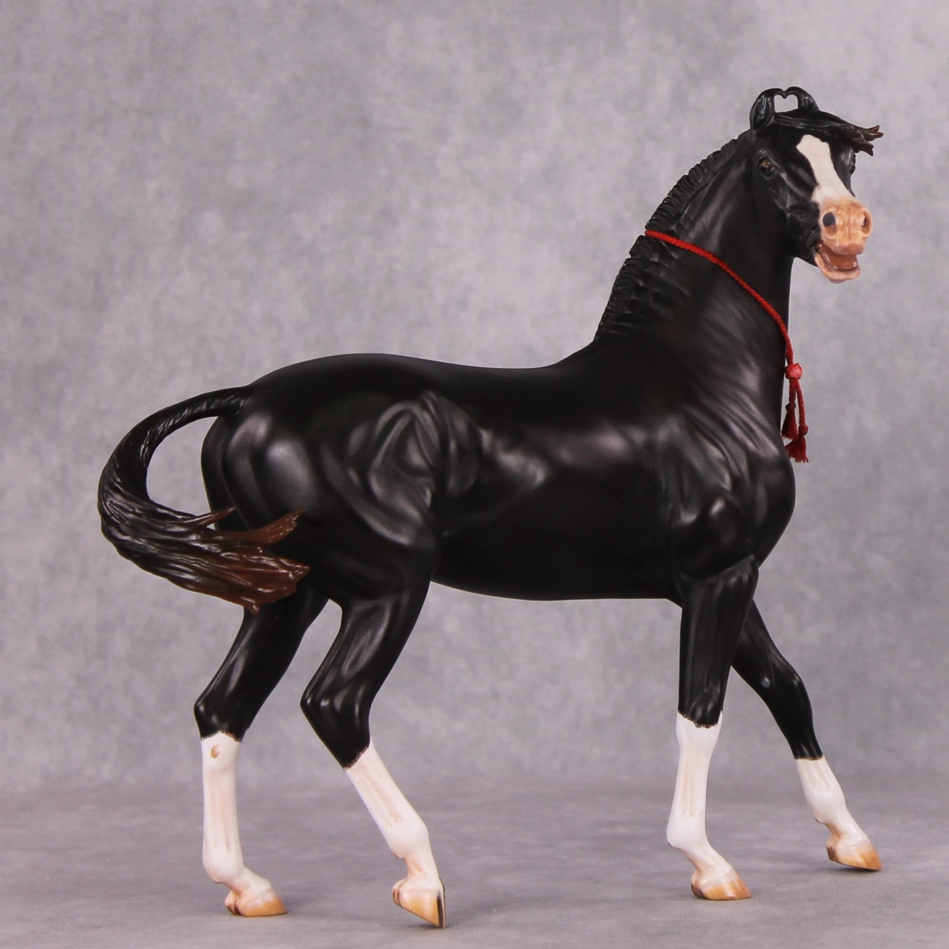 Eshan OOAK Dappled Black Extreme Custom Marwari Arabian By Kylee Parks Model Horse Place 12/3/24