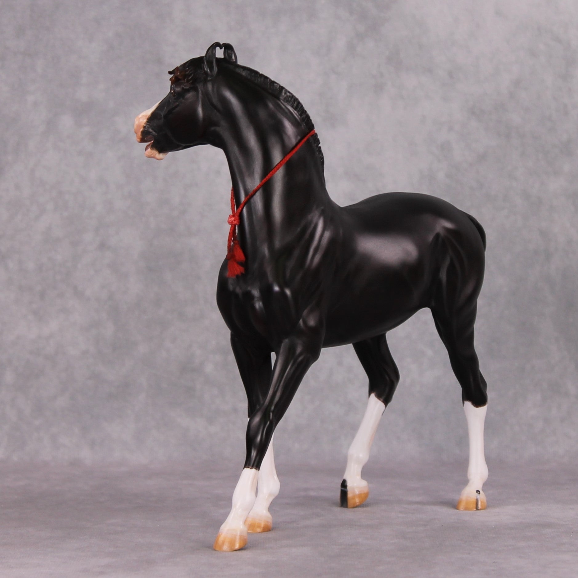 Eshan OOAK Dappled Black Extreme Custom Marwari Arabian By Kylee Parks Model Horse Place 12/3/24