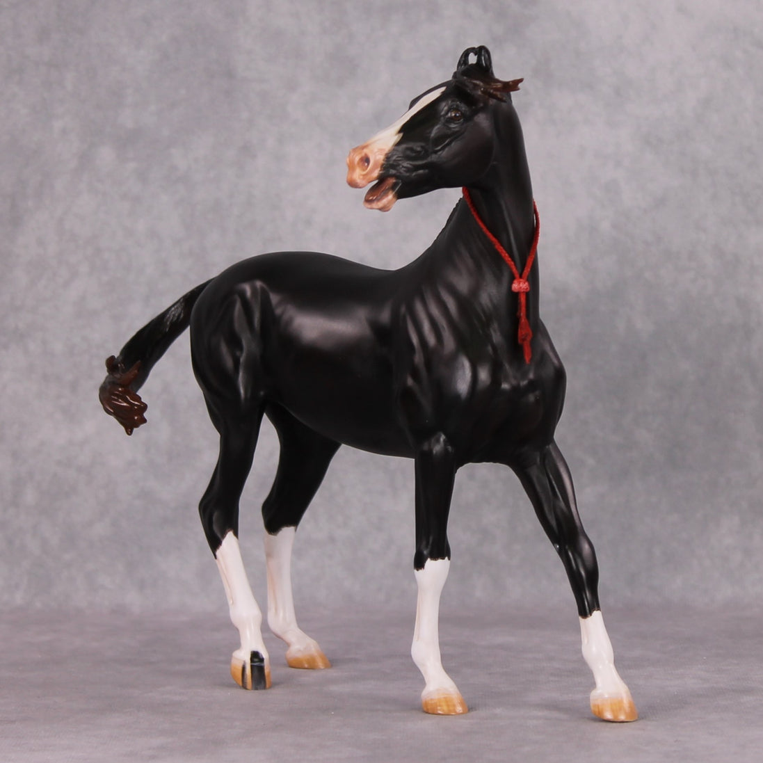 Eshan OOAK Dappled Black Extreme Custom Marwari Arabian By Kylee Parks Model Horse Place 12/3/24