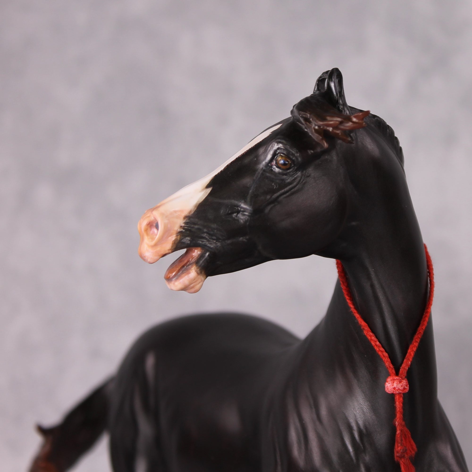 Eshan OOAK Dappled Black Extreme Custom Marwari Arabian By Kylee Parks Model Horse Place 12/3/24