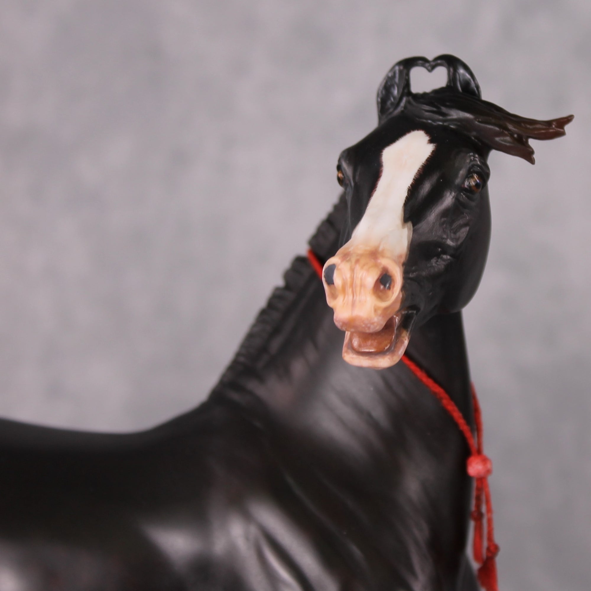 Eshan OOAK Dappled Black Extreme Custom Marwari Arabian By Kylee Parks Model Horse Place 12/3/24