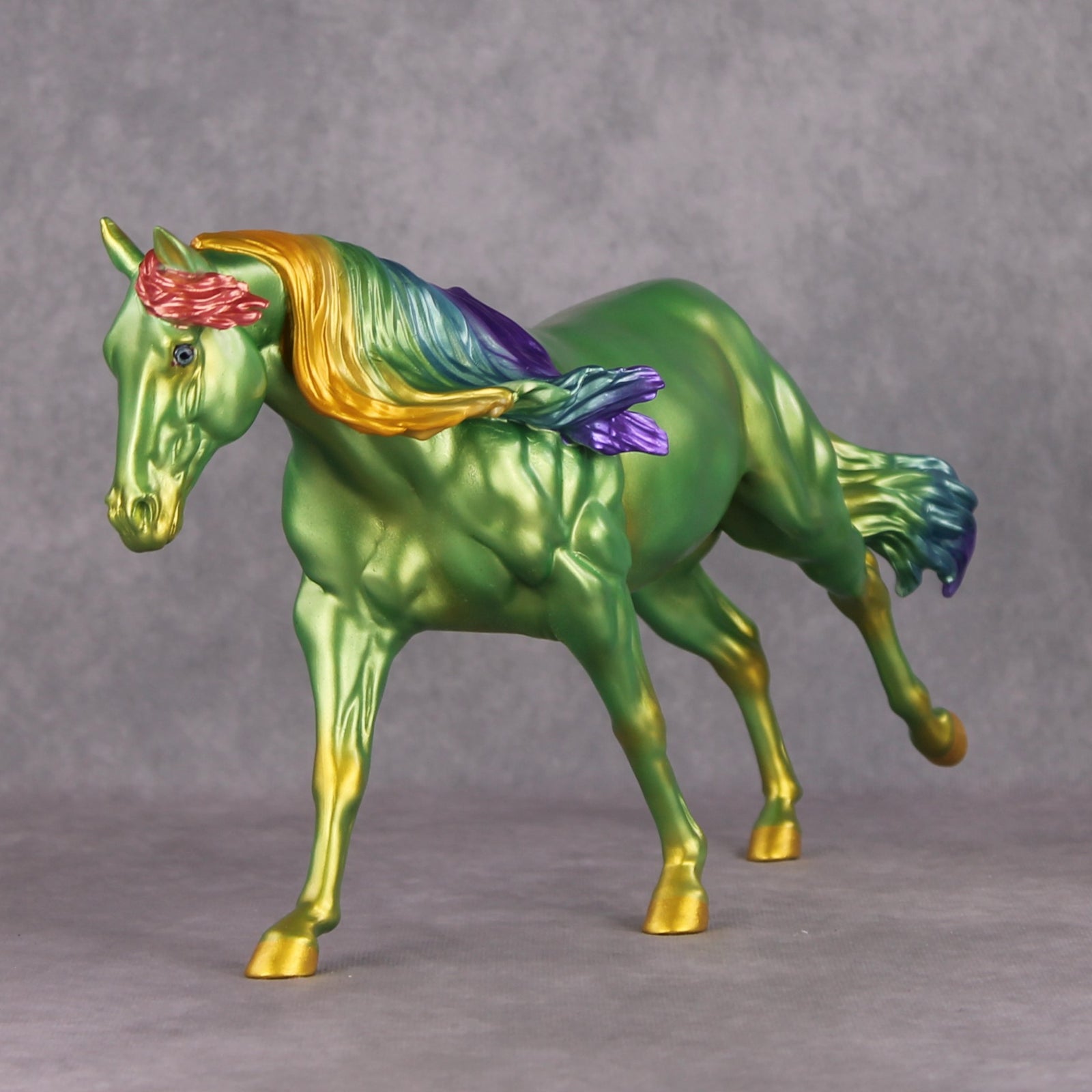 Moving Target OOAK Deco Green & Rainbow Remington By Erin Corbett Black Friday Surprise Random Drops