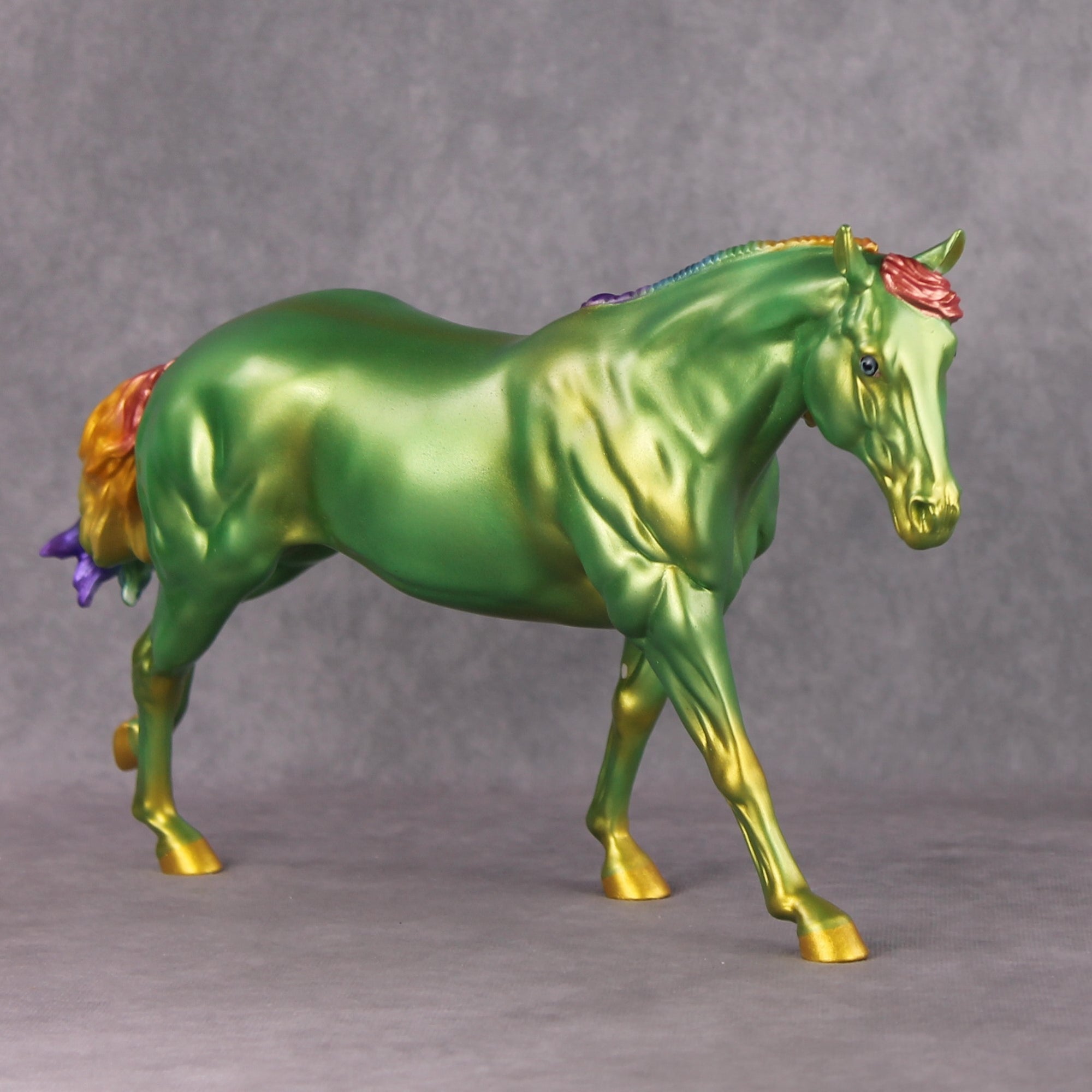 Moving Target OOAK Deco Green &amp; Rainbow Remington By Erin Corbett Black Friday Surprise Random Drops