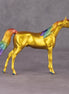 The Cat Eyes OOAK Gold with Rainbow Mane & Tail Arabian Chip By Erin Corbett and Jess Hamill HS24