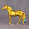 What People Want OOAK Gold with Rainbow Mane &amp; Tail Andalusian Chip By Erin Corbett and Jess Hamill HS24