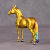 What People Want OOAK Gold with Rainbow Mane &amp; Tail Andalusian Chip By Erin Corbett and Jess Hamill HS24