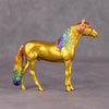 What People Want OOAK Gold with Rainbow Mane &amp; Tail Andalusian Chip By Erin Corbett and Jess Hamill HS24