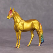 What People Want OOAK Gold with Rainbow Mane & Tail Andalusian Chip By Erin Corbett and Jess Hamill HS24