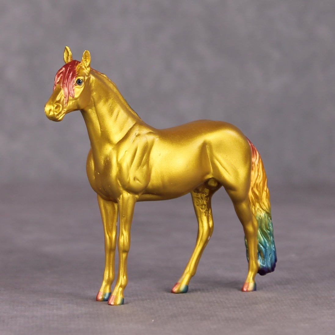 What People Want OOAK Gold with Rainbow Mane & Tail Andalusian Chip By Erin Corbett and Jess Hamill HS24
