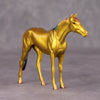 Cold Hard Proof OOAK Gold with Rainbow Mane &amp; Tail Thoroughbred Chip By Erin Corbett &amp; Jess Hamill HS24