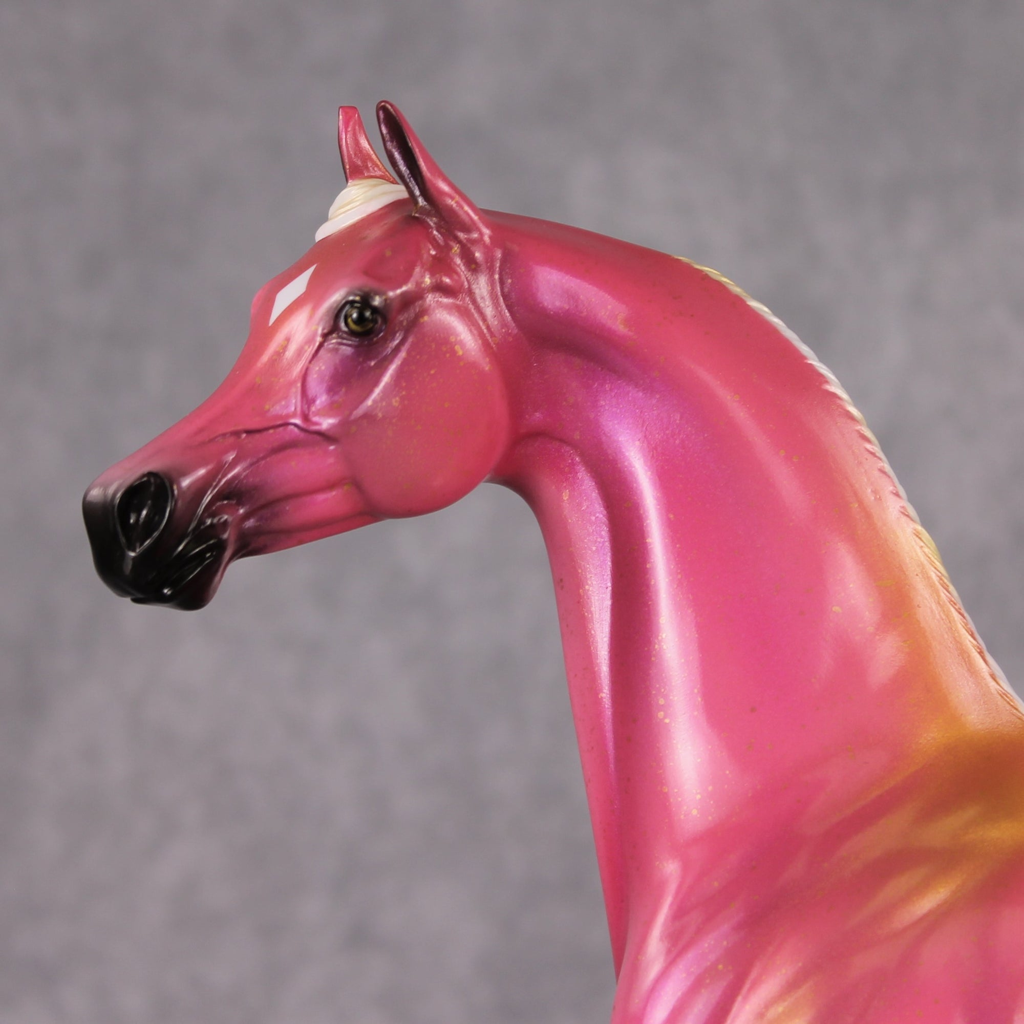 Sparkle Magic LE-9 Pink &amp; Gold Arab Stallion Painted By Angela Marleau Holiday Sale Run HS24