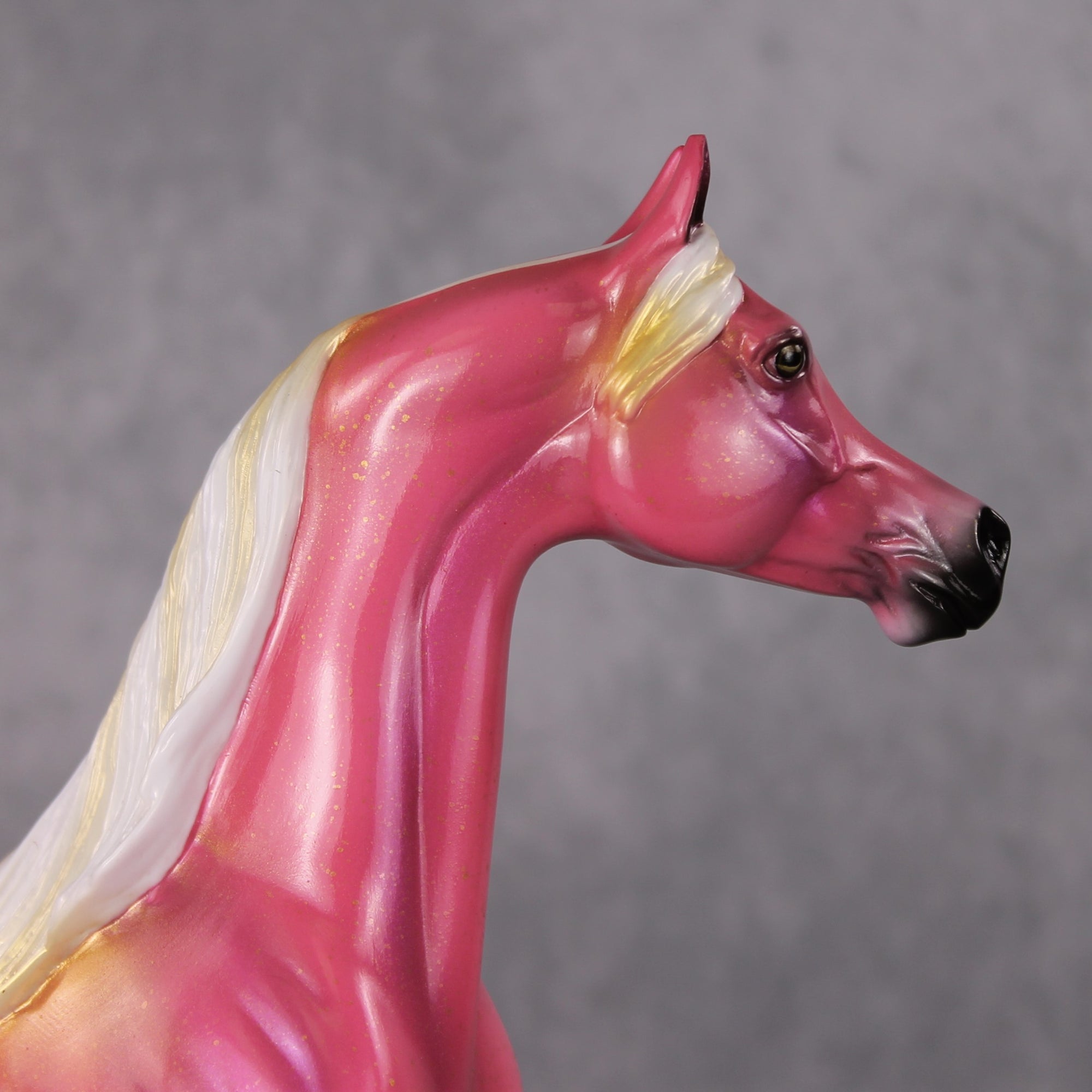 Sparkle Magic LE-9 Pink &amp; Gold Arab Stallion Painted By Angela Marleau Holiday Sale Run HS24