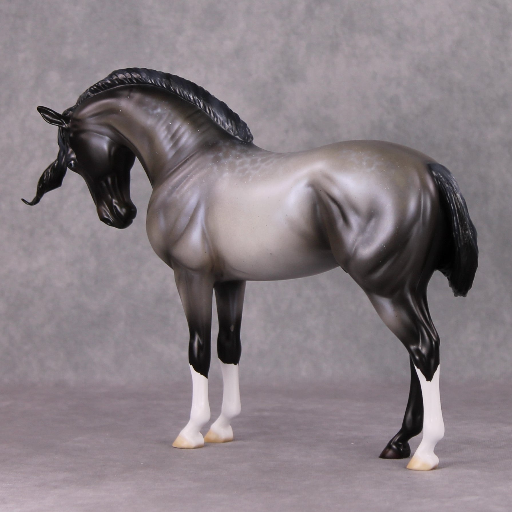 Winter Wizard LE-5 Pearly Blue Roan with Lacing Extreme Custom Andalusian by Ellen Robbins Holiday Sale Run HS24
