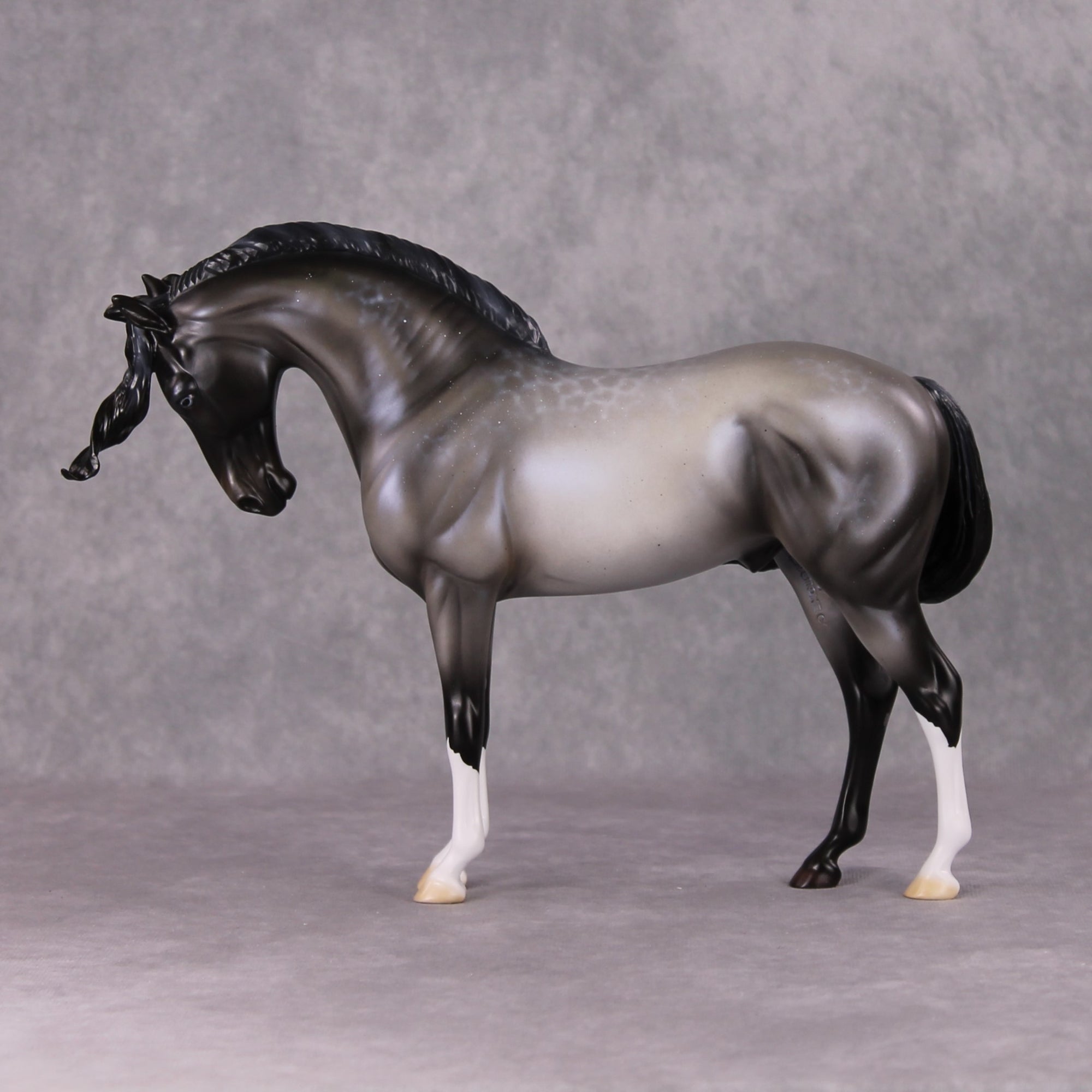 Winter Wizard LE-5 Pearly Blue Roan with Lacing Extreme Custom Andalusian by Ellen Robbins Holiday Sale Run HS24