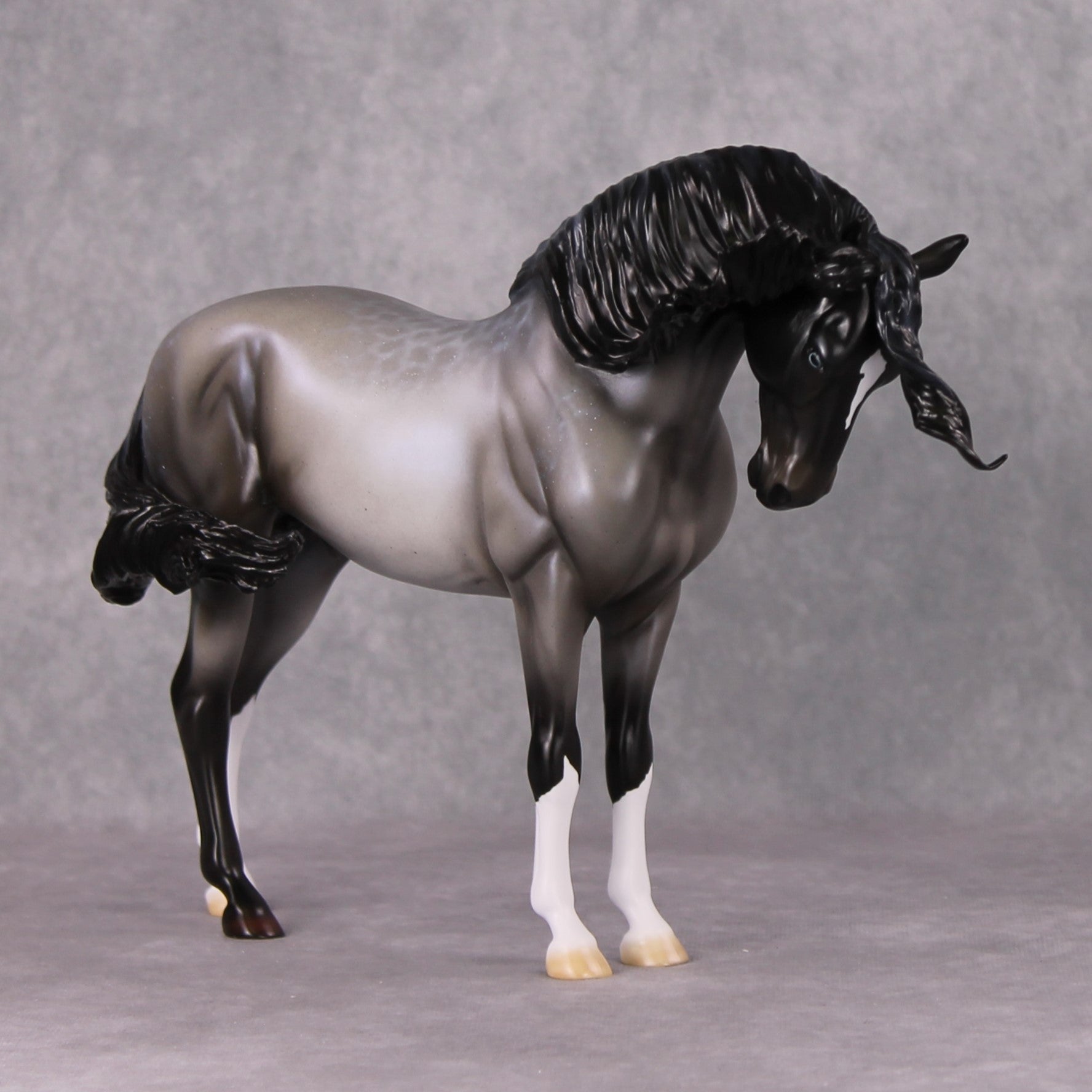 Winter Wizard LE-5 Pearly Blue Roan with Lacing Extreme Custom Andalusian by Ellen Robbins Holiday Sale Run HS24