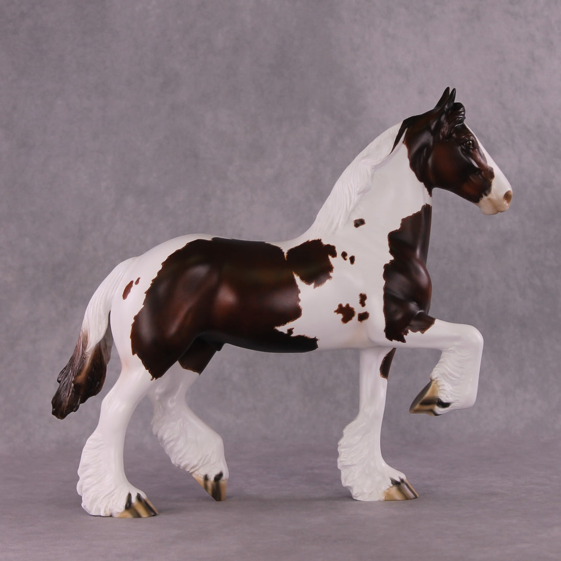 "Grotowski" OOAK FCM Trotting Drafter by Julie Keim SHCF25 Drawing