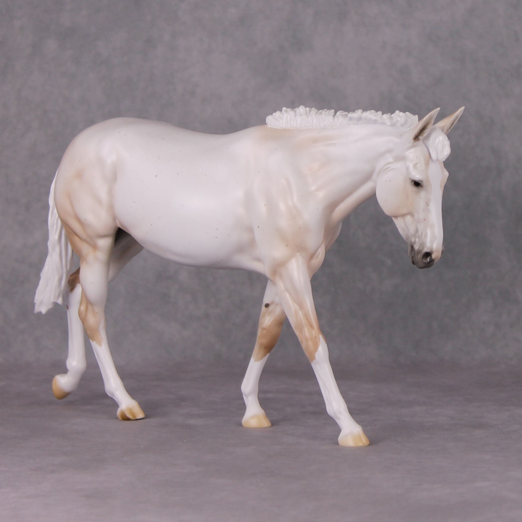 Sugar Plum LE-3 Pearly Fleabitten Mulberry Grey Mule by Ellen Robbins Holiday Sale Run HS24