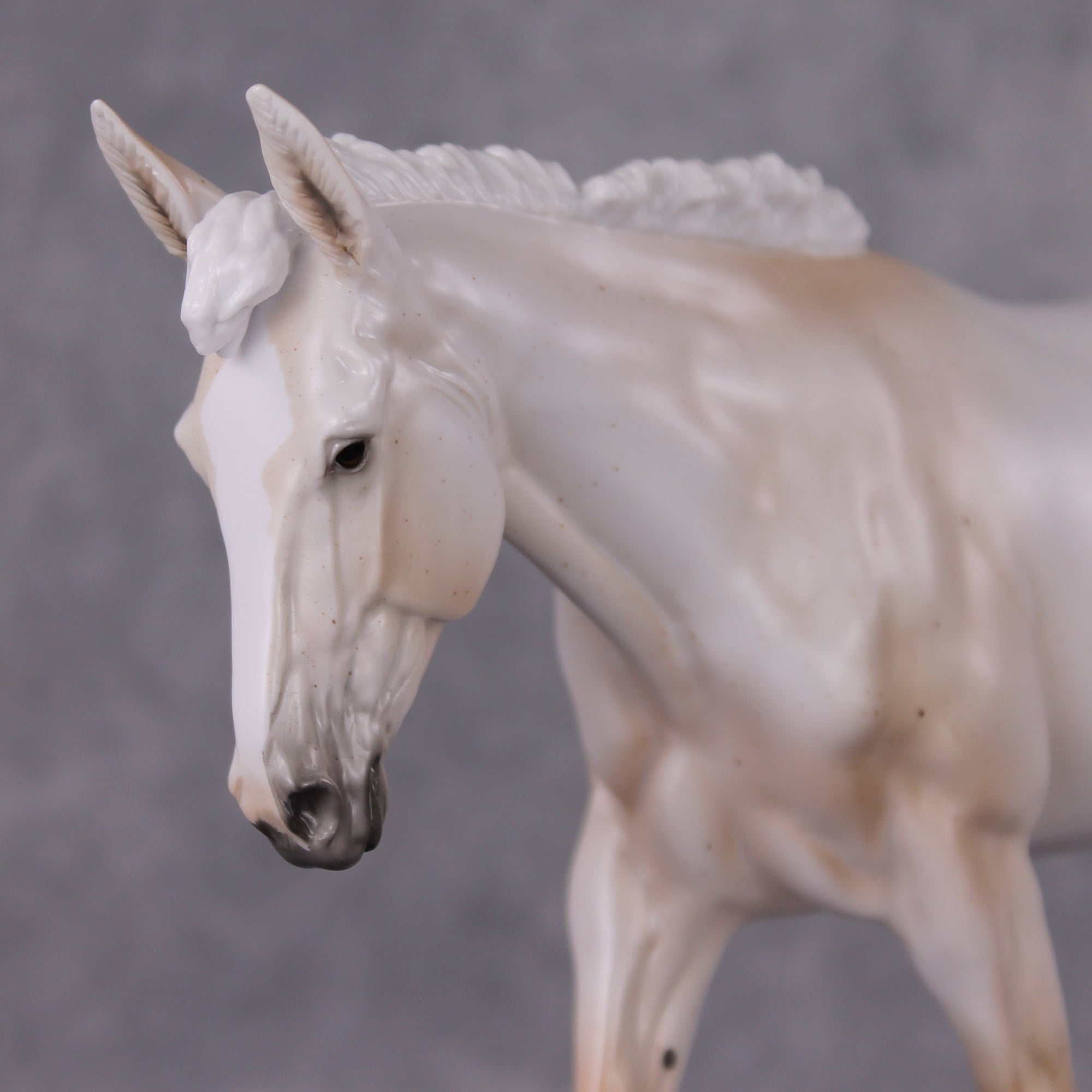 Sugar Plum LE-3 Pearly Fleabitten Mulberry Grey Mule by Ellen Robbins Holiday Sale Run HS24