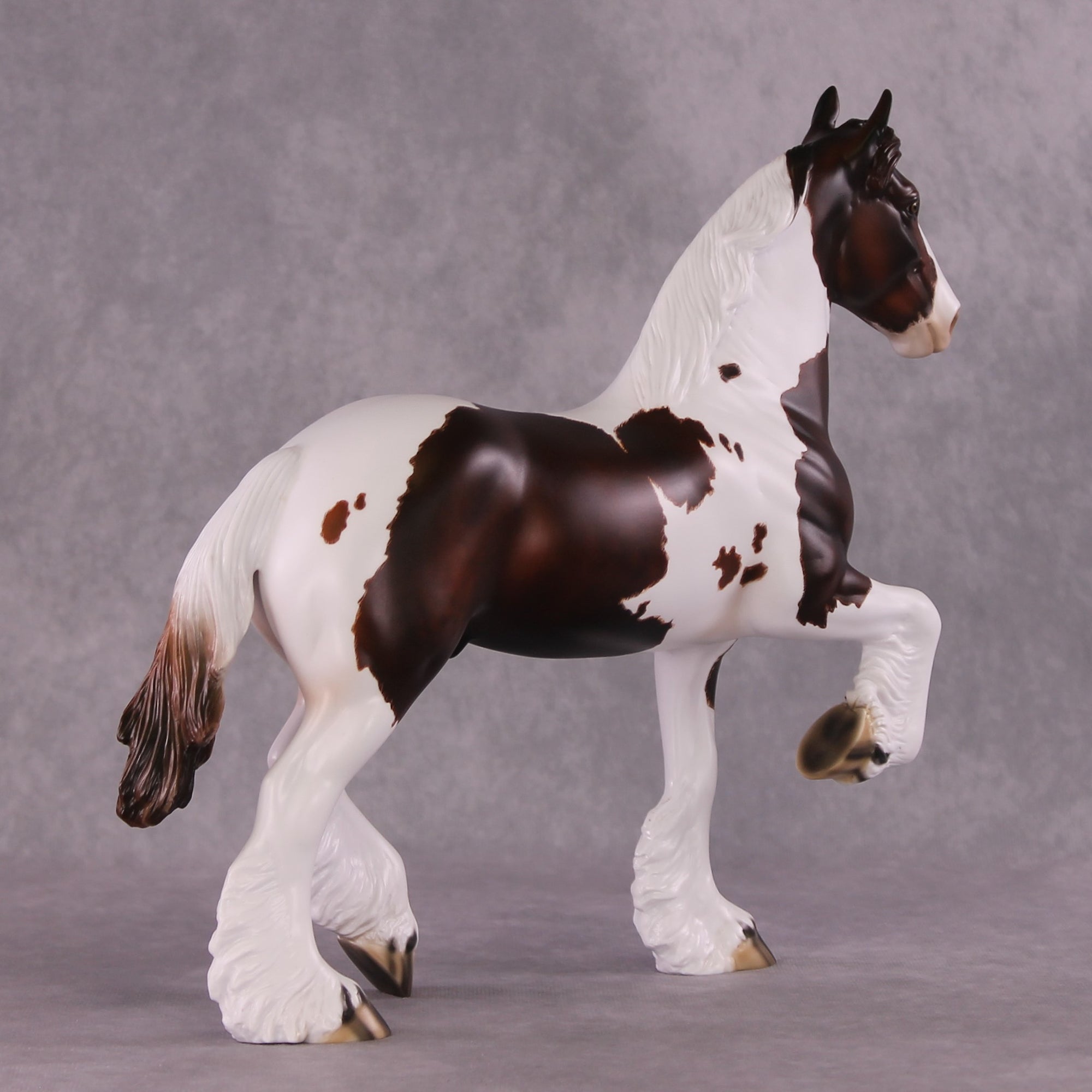 "Grotowski" OOAK FCM Trotting Drafter by Julie Keim SHCF25 Drawing