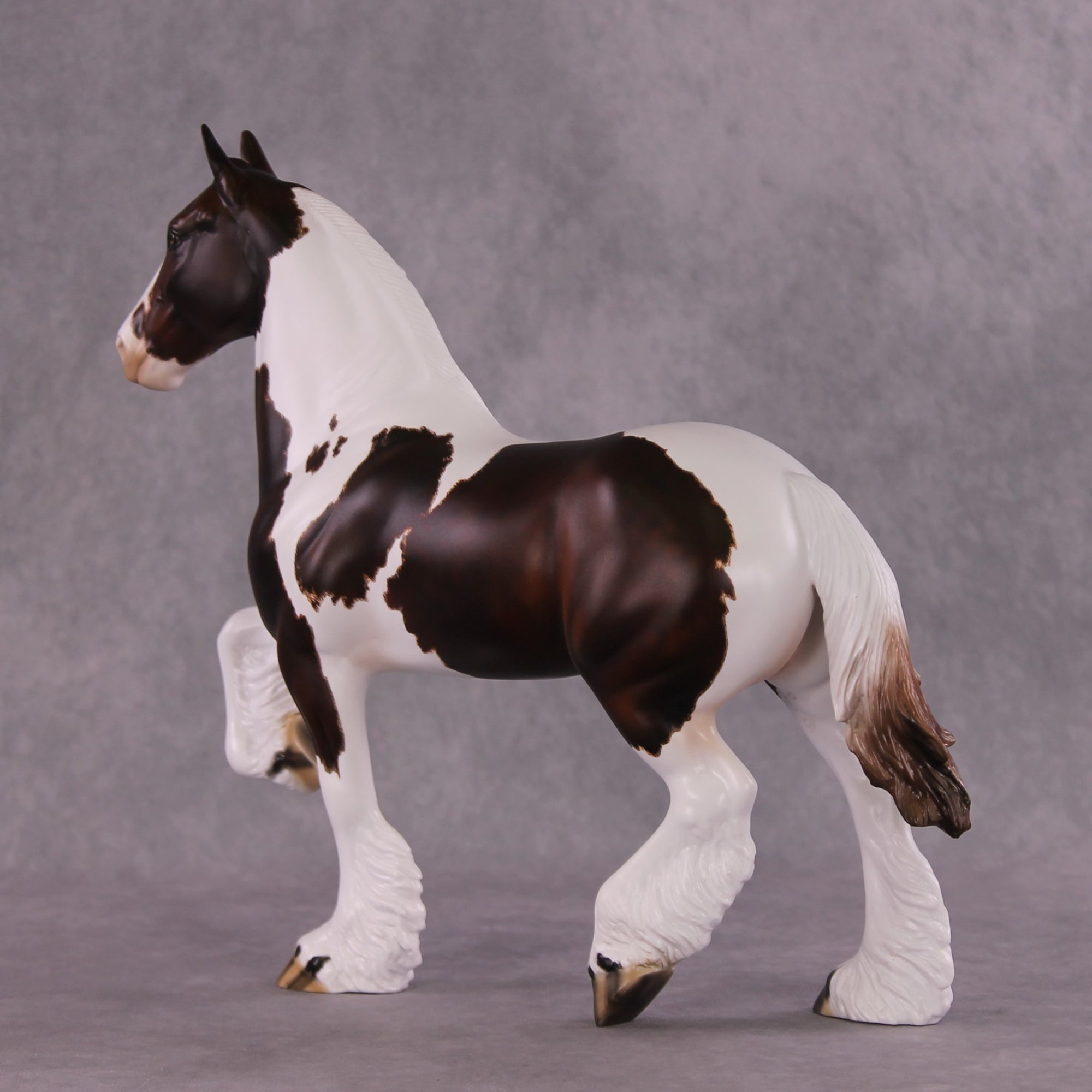 "Grotowski" OOAK FCM Trotting Drafter by Julie Keim SHCF25 Drawing