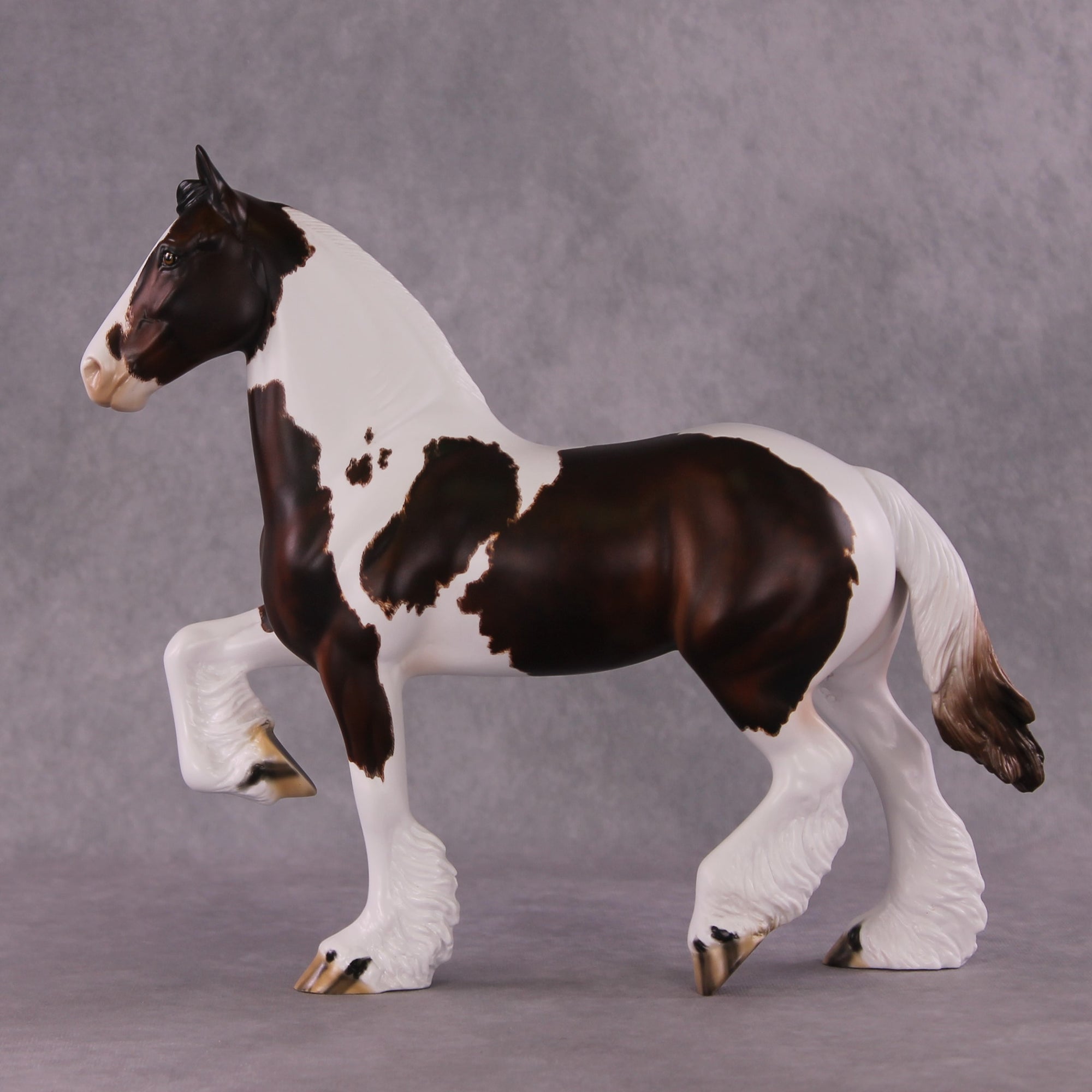 "Grotowski" OOAK FCM Trotting Drafter by Julie Keim SHCF25 Drawing