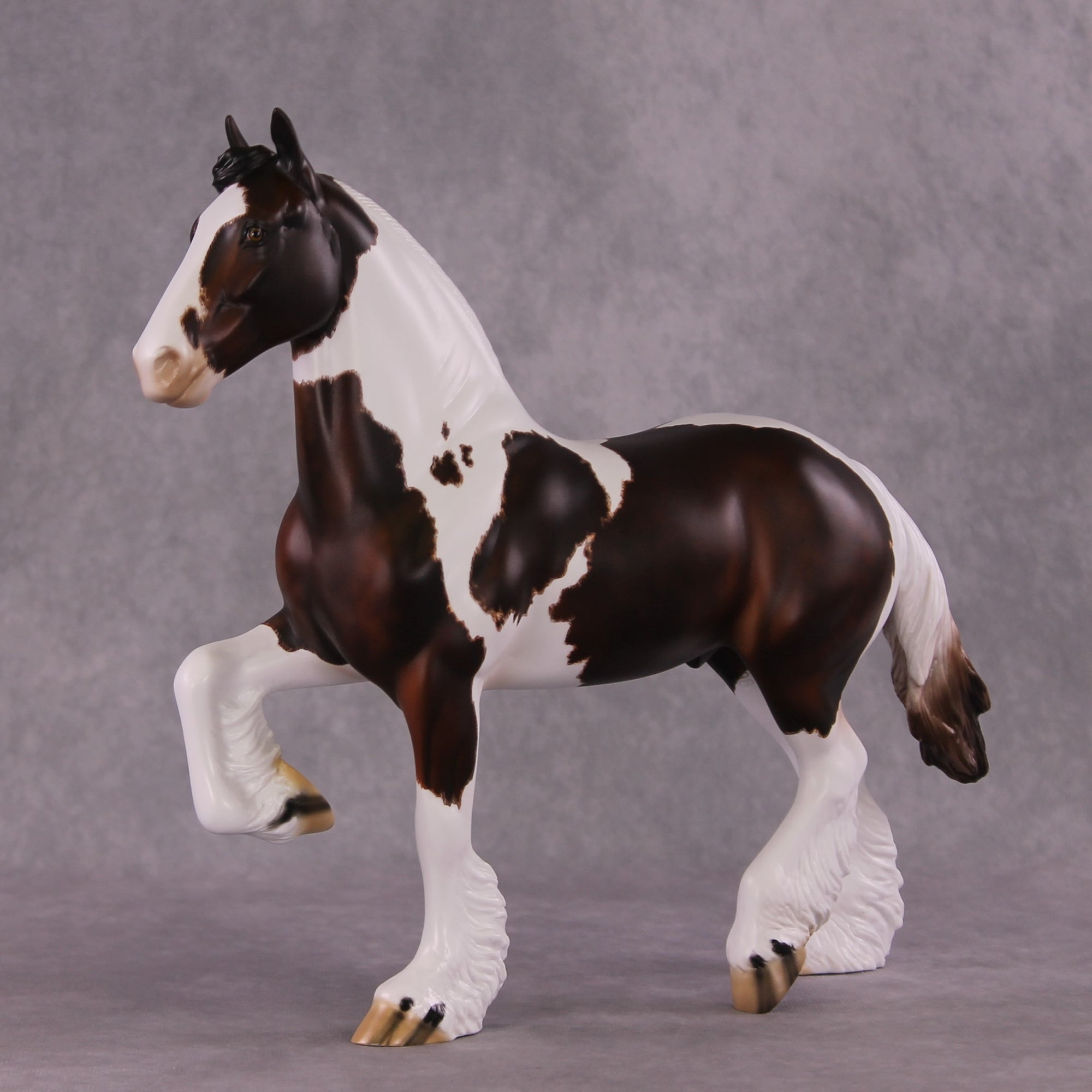 "Grotowski" OOAK FCM Trotting Drafter by Julie Keim SHCF25 Drawing