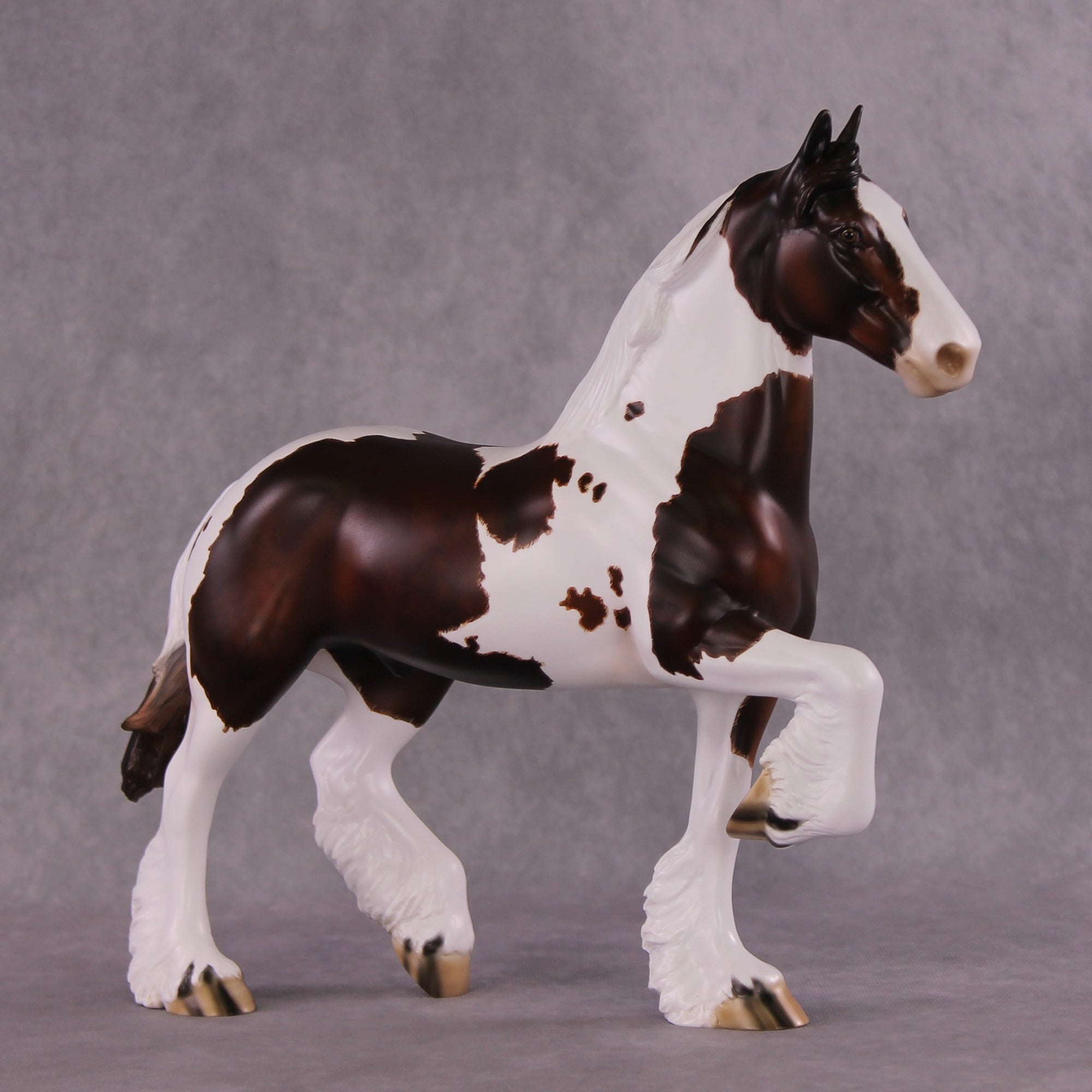 "Grotowski" OOAK FCM Trotting Drafter by Julie Keim SHCF25 Drawing