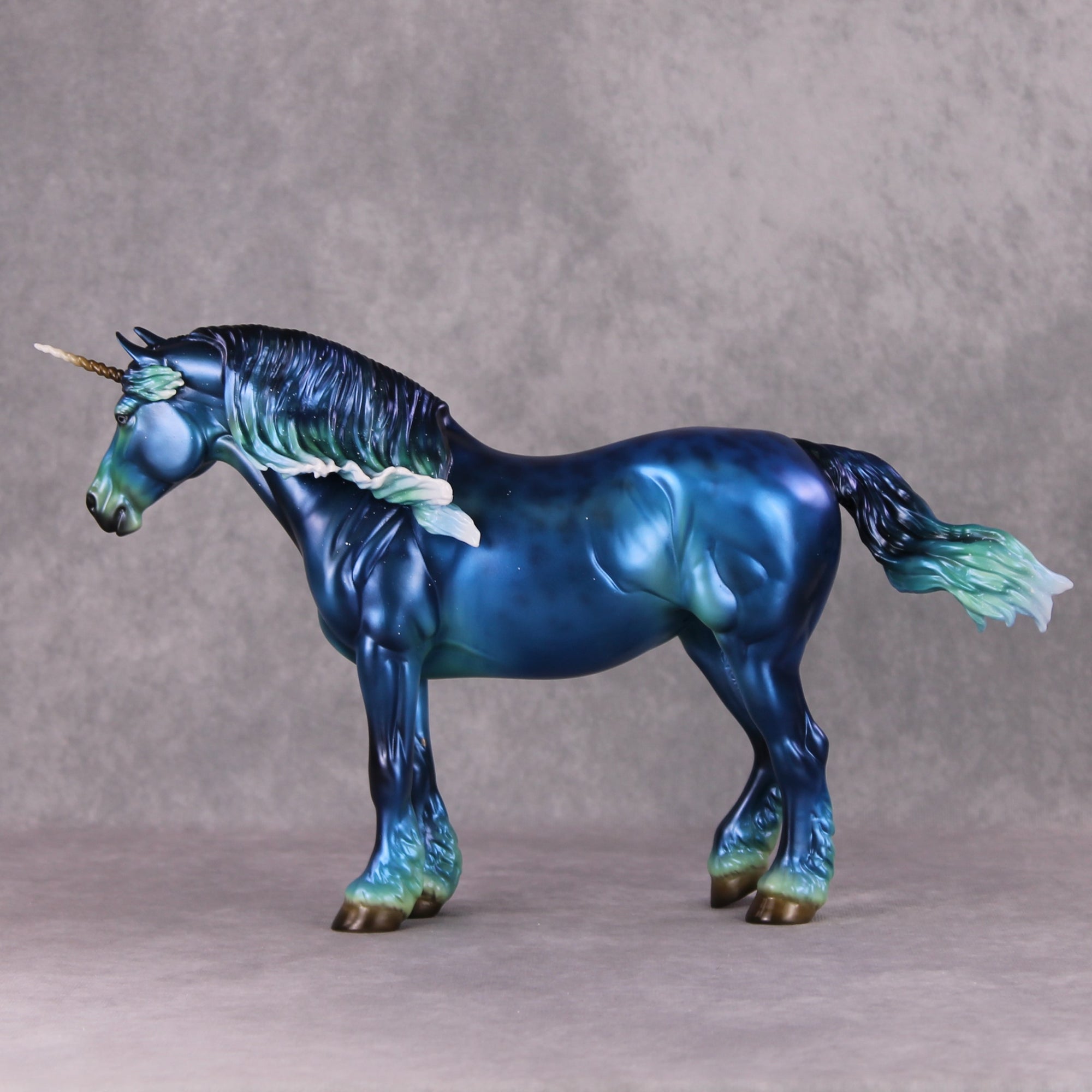 Lincoln LE 30 Deep Ocean Blues Deco Custom Heavy Draft Unicorn By Ellen Robbins Holiday Sale Run HS24