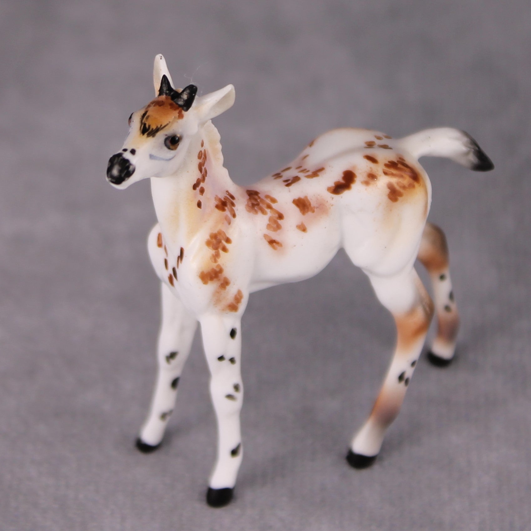 Crouton LE-10 Piebald Deer Button Buck Foal Chip By Dawn Quick Holiday Sale Run HS24
