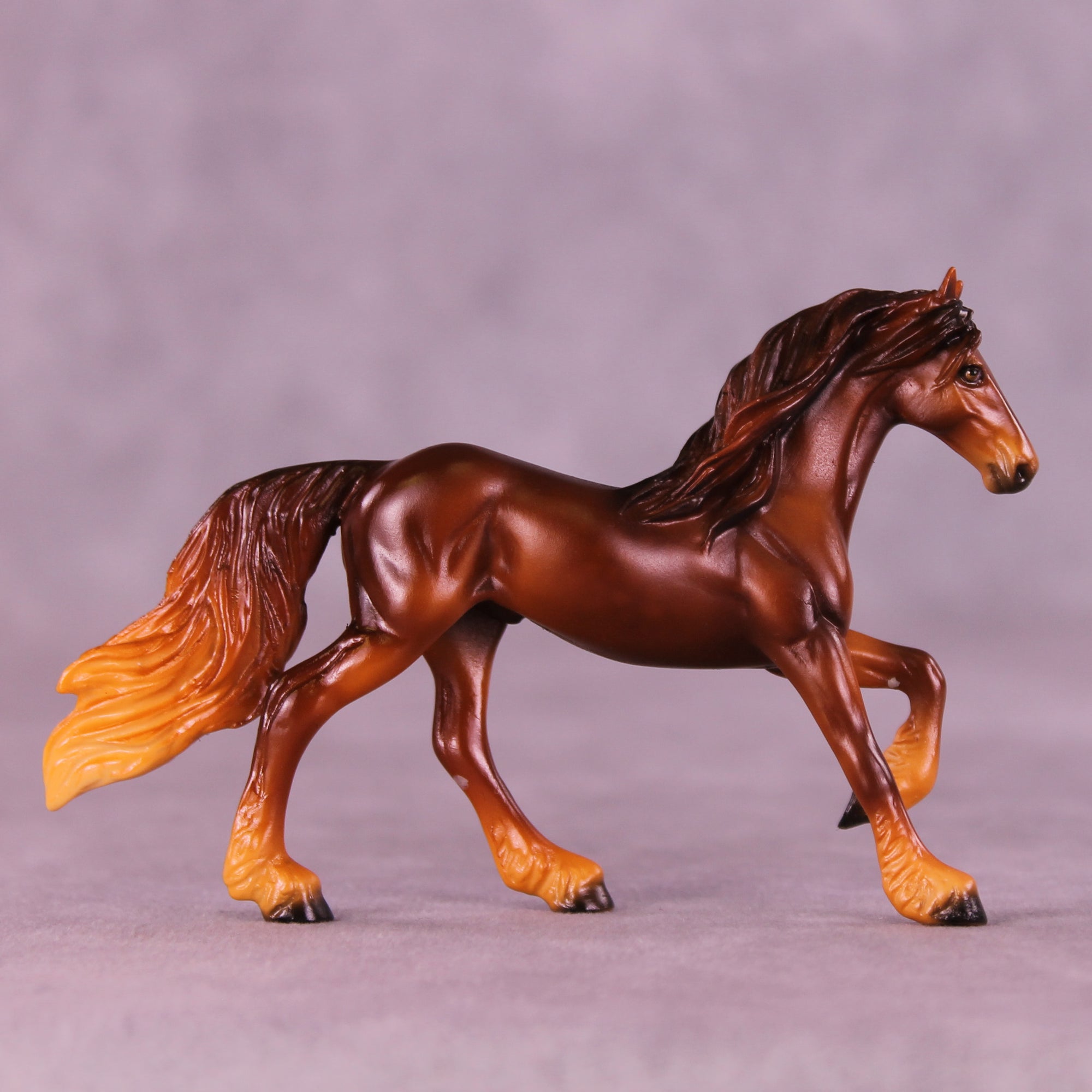 (pursued by a bear) LE-5 Chip Friesian by Ellen Robbins CL25