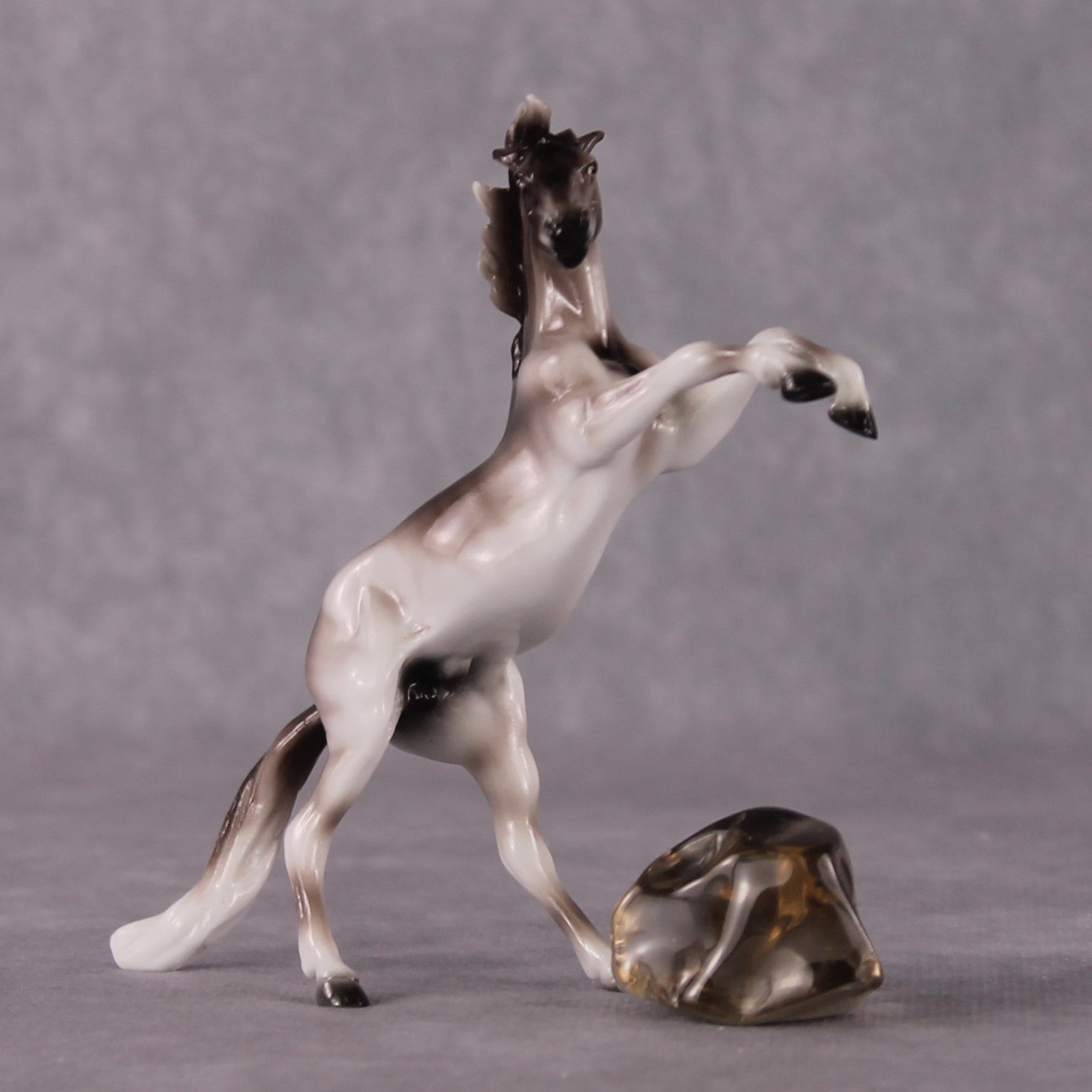 “National Take A Walk in a Park Day” Rock Chips: OOAK Rearing Chip based on Smoky Quartz by Ellen Robbins