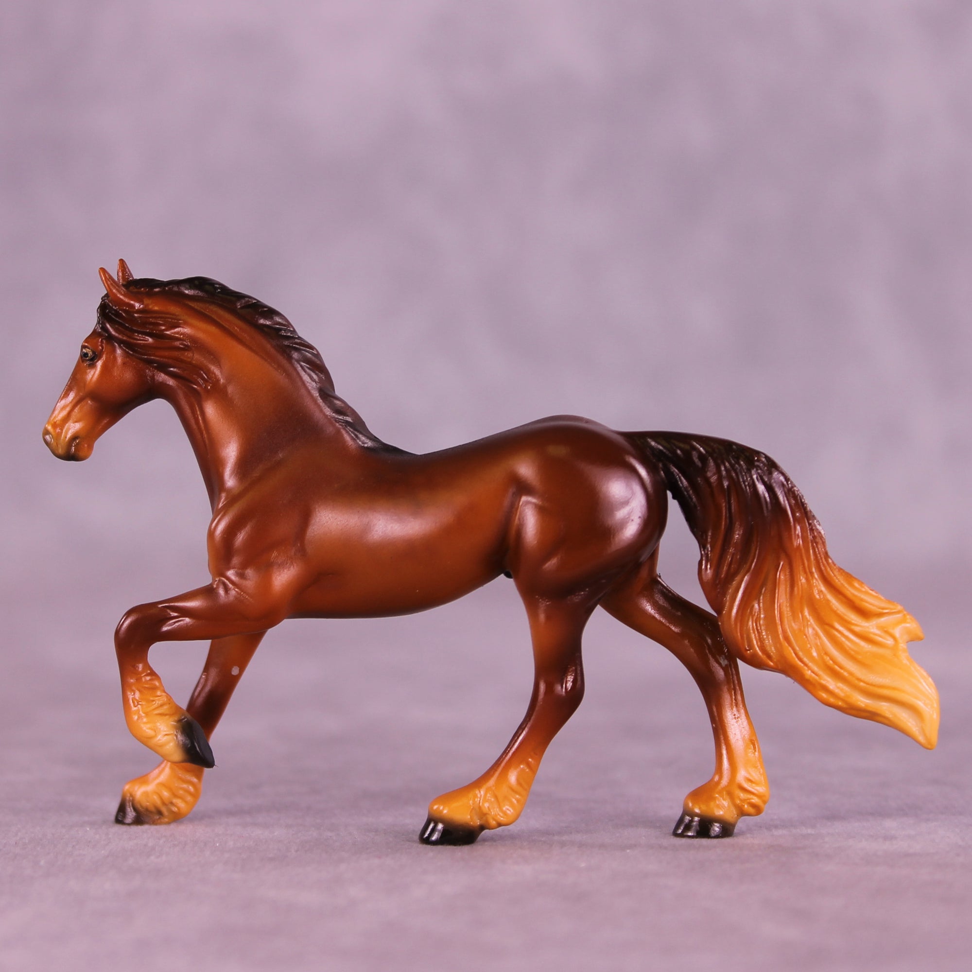 (pursued by a bear) LE-5 Chip Friesian by Ellen Robbins CL25