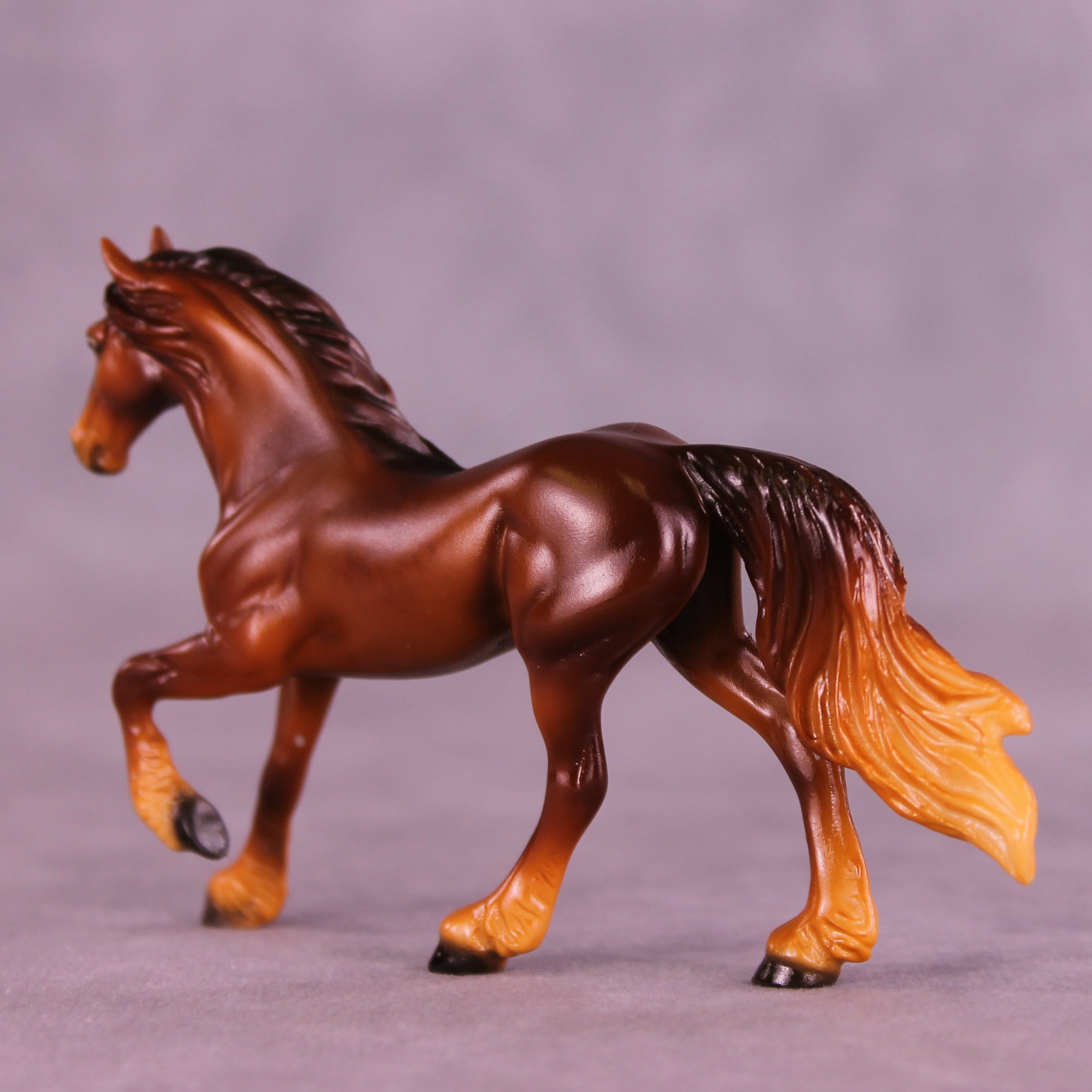 (pursued by a bear) LE-5 Chip Friesian by Ellen Robbins CL25