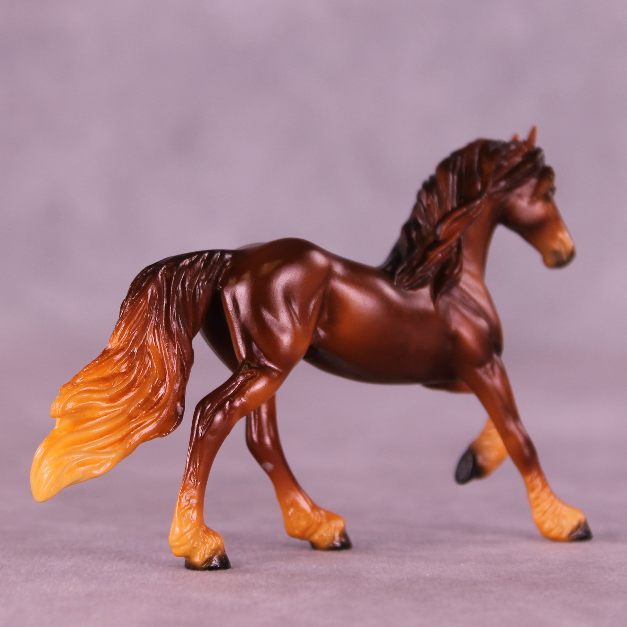 (pursued by a bear) LE-5 Chip Friesian by Ellen Robbins CL25