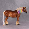 Chalk It Up OOAK Dappled Flaxen Chestnut Custom Heavy Draft with Chalked Mane &amp; Tail By Maggie Jenner-Bennett Best Offers 12/10/24