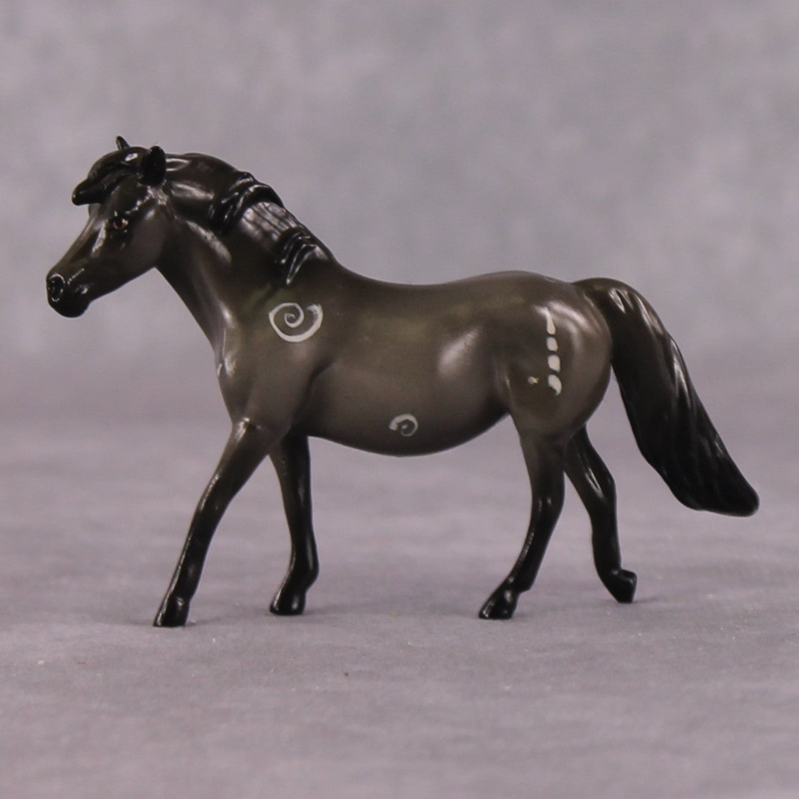 “National Take A Walk in a Park Day” Rock Chips: OOAK Pony Chip based on Snail Fossil by Ellen Robbins