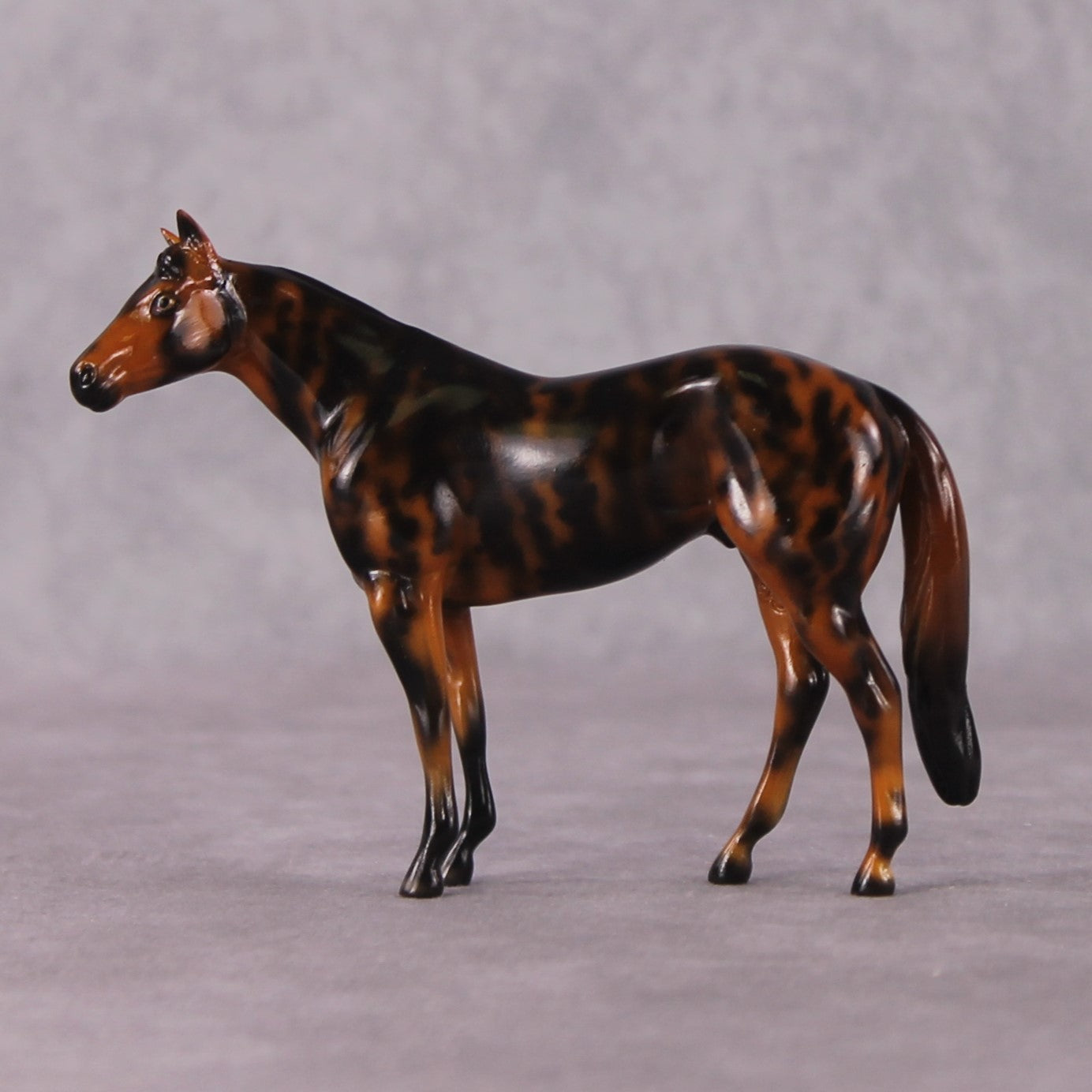 “National Take A Walk in a Park Day” Rock Chips: OOAK Stock Horse Chip based on Mahogany Obsidian by Ellen Robbins