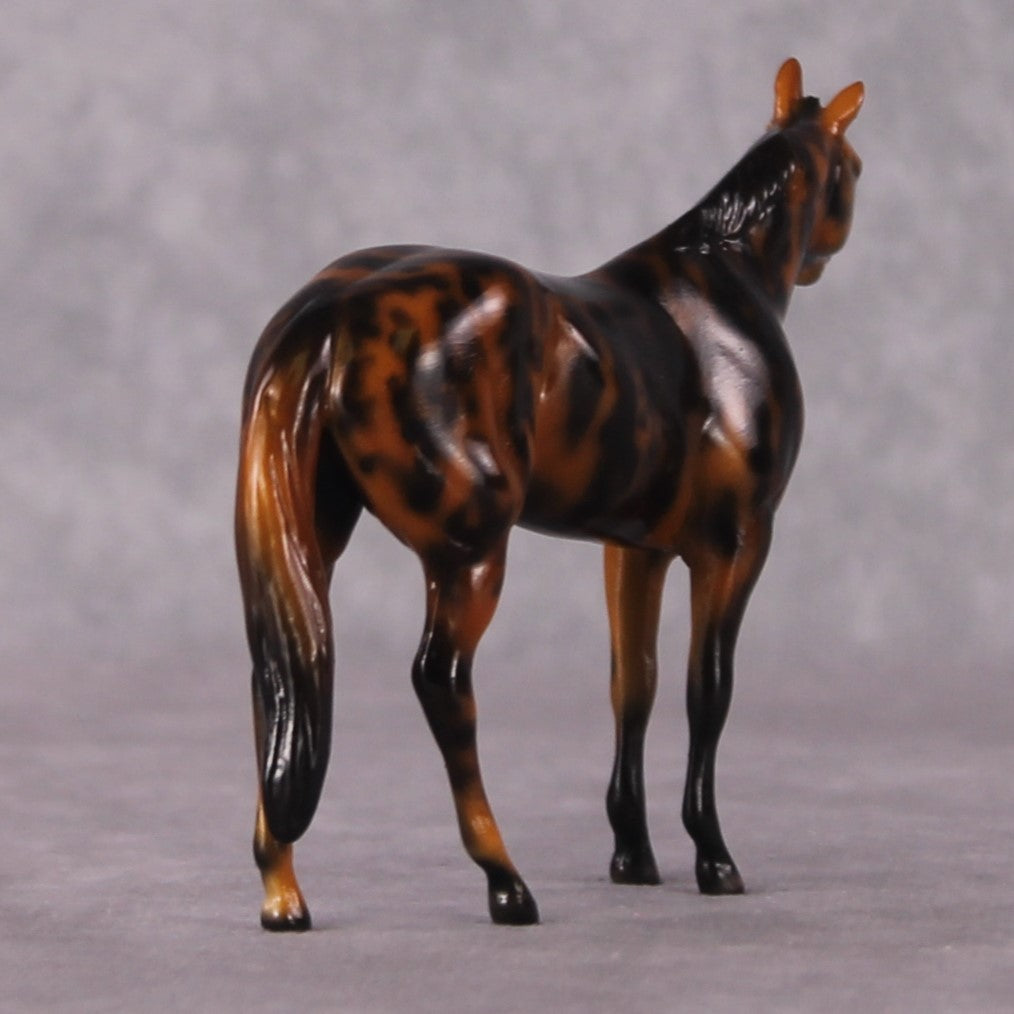 “National Take A Walk in a Park Day” Rock Chips: OOAK Stock Horse Chip based on Mahogany Obsidian by Ellen Robbins