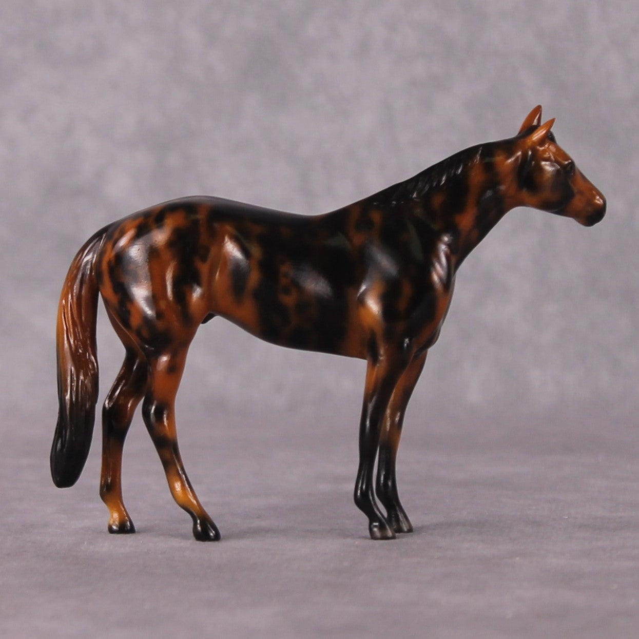 “National Take A Walk in a Park Day” Rock Chips: OOAK Stock Horse Chip based on Mahogany Obsidian by Ellen Robbins