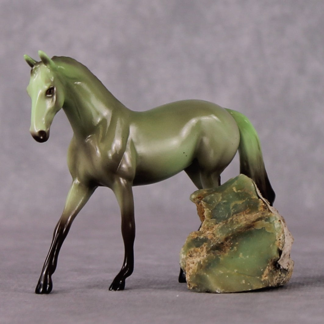 “National Take A Walk in a Park Day” Rock Chips: OOAK Warmblood Chip based on Epidote by Ellen Robbins