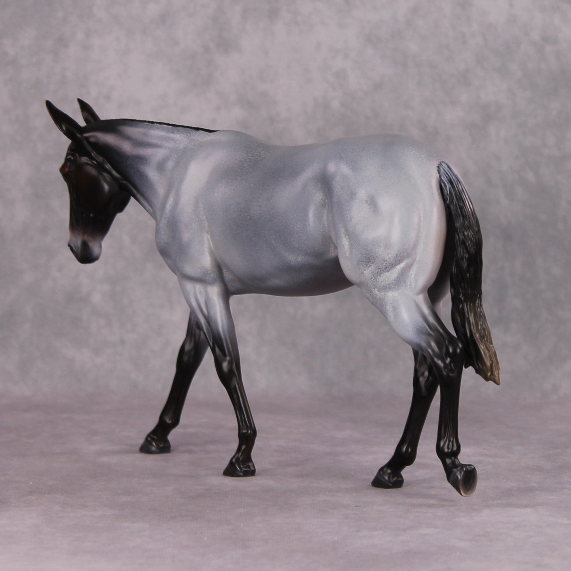 Excited Dolphin Noises OOAK Blue Roan Mule By Amanda Brock Best Offers 12/10/24