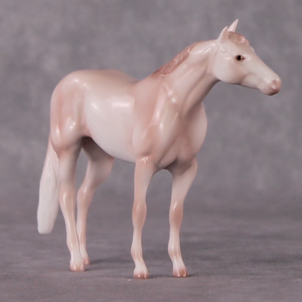 “National Take A Walk in a Park Day” Rock Chips: OOAK Stock Horse Chip based on Rose Quartz by Ellen Robbins