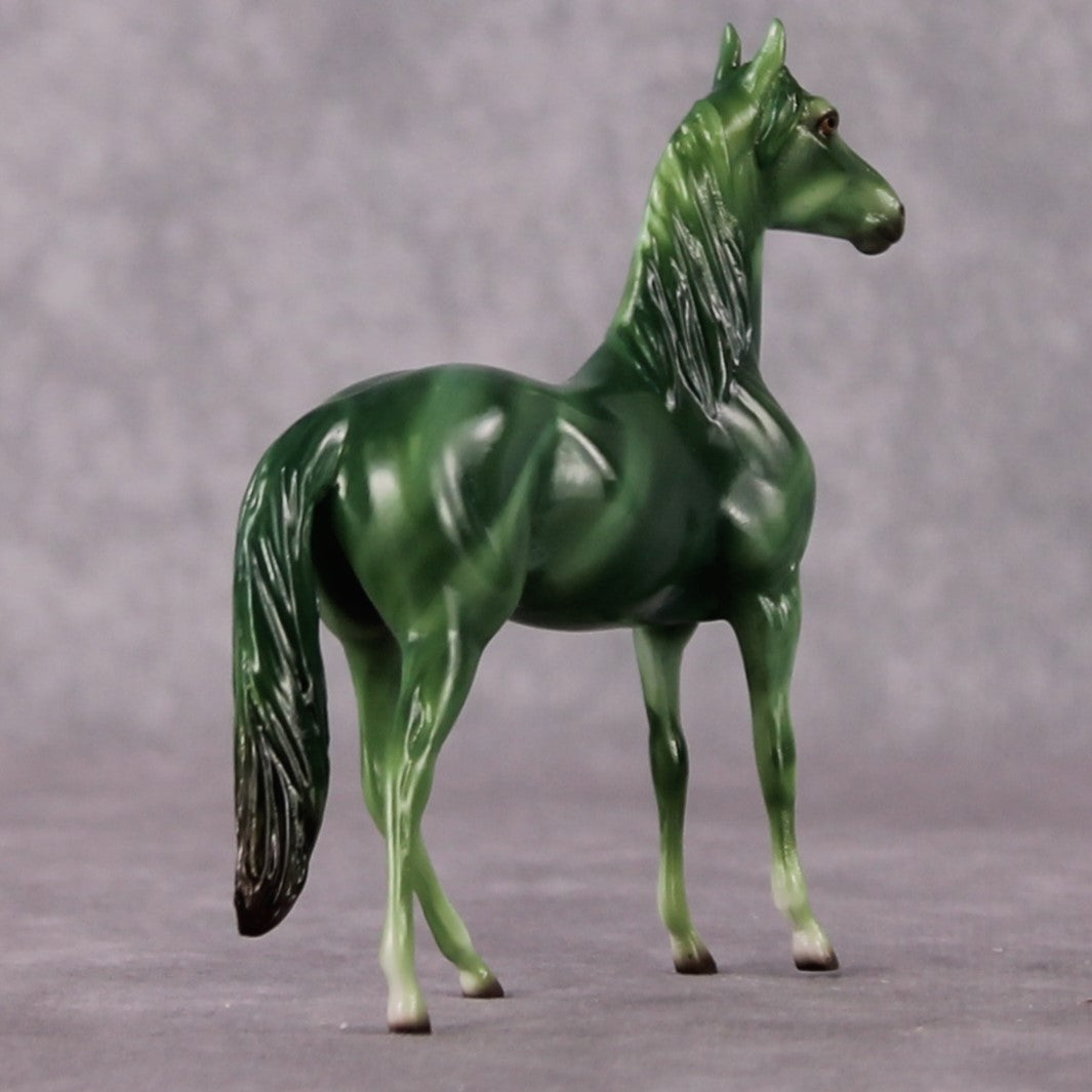 “National Take A Walk in a Park Day” Rock Chips: OOAK Morgan Chip based on Malachite by Ellen Robbins