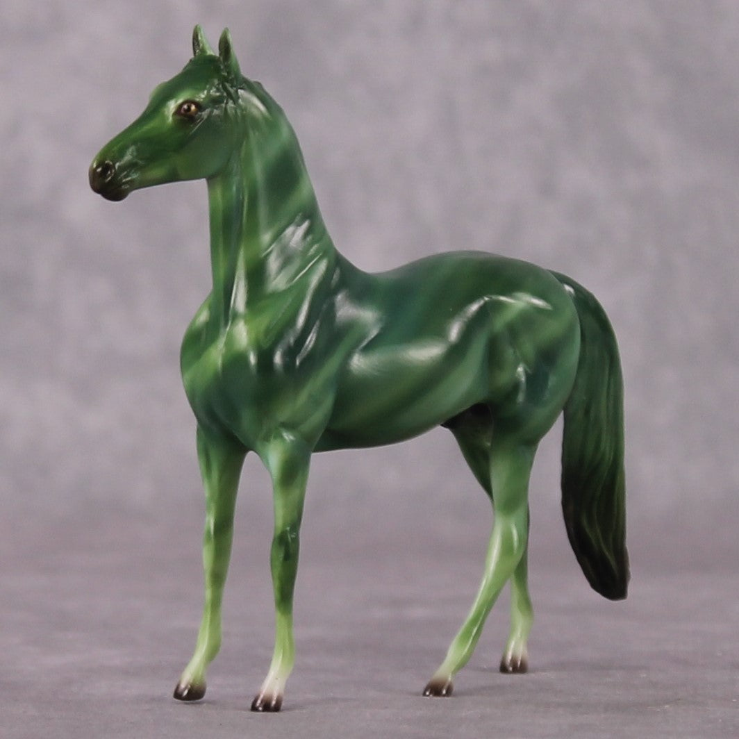 “National Take A Walk in a Park Day” Rock Chips: OOAK Morgan Chip based on Malachite by Ellen Robbins