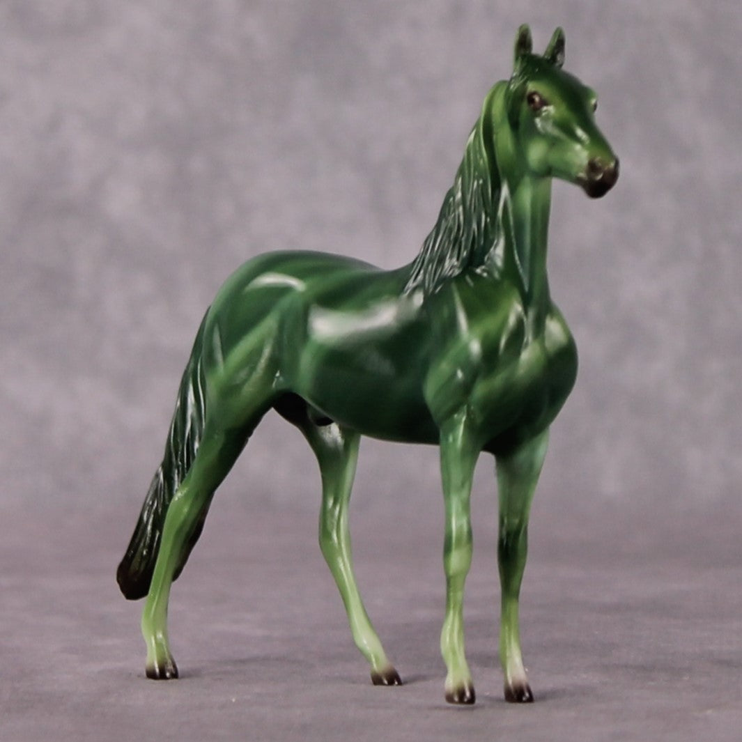 “National Take A Walk in a Park Day” Rock Chips: OOAK Morgan Chip based on Malachite by Ellen Robbins