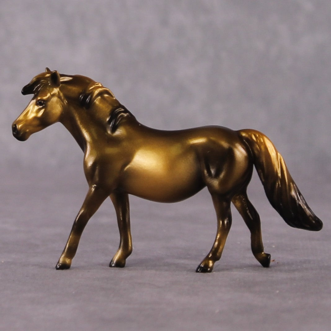 “National Take A Walk in a Park Day” Rock Chips: OOAK Pony Chip based on Pyrite by Ellen Robbins