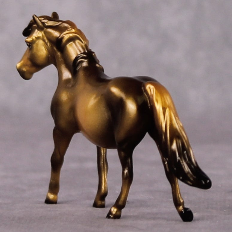 “National Take A Walk in a Park Day” Rock Chips: OOAK Pony Chip based on Pyrite by Ellen Robbins